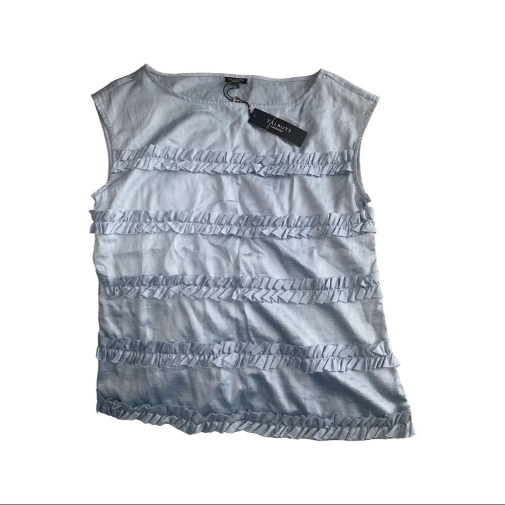Talbots Ruffled Shell Sleeveless Pullover Tank Top
